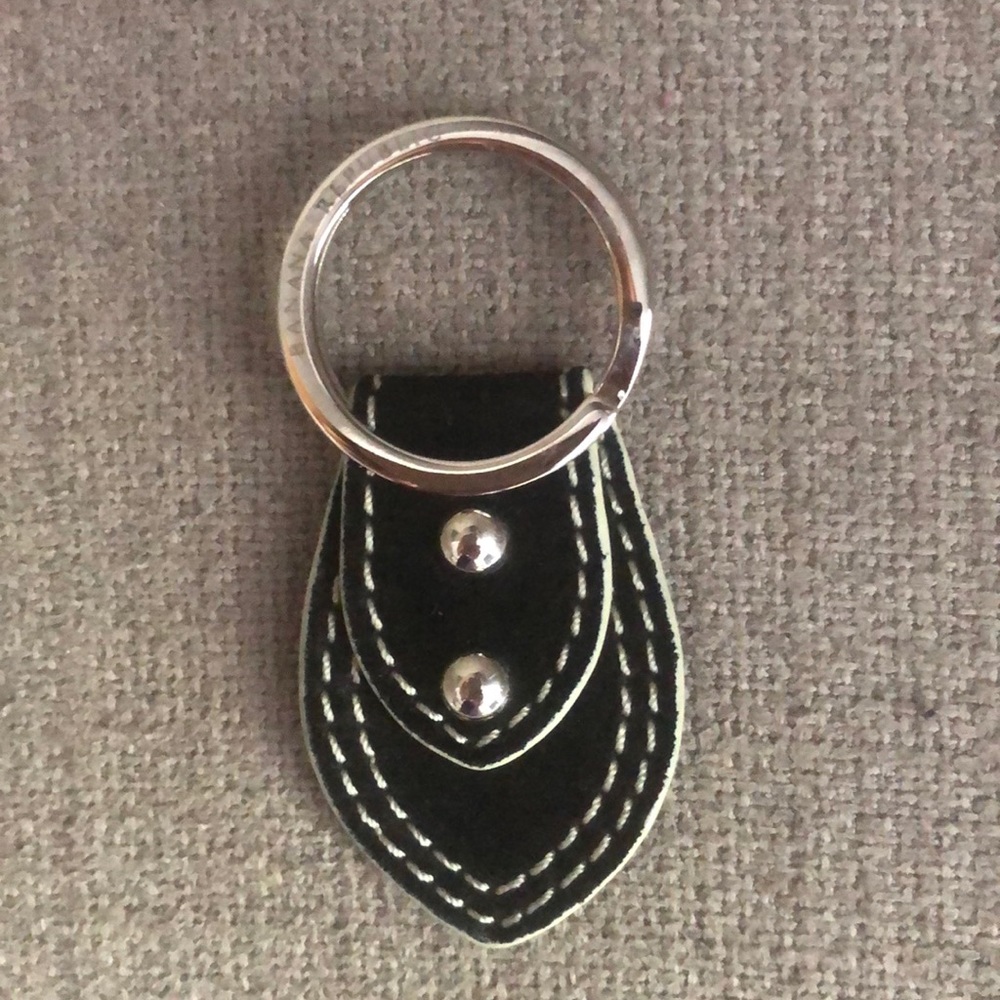 Banana republic black suede keychain